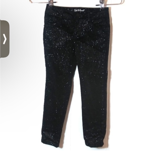 EUC- Girls Black and Sparkle pants. Cat and Jack size 6x - Picture 1 of 3